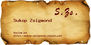 Sukop Zsigmond névjegykártya